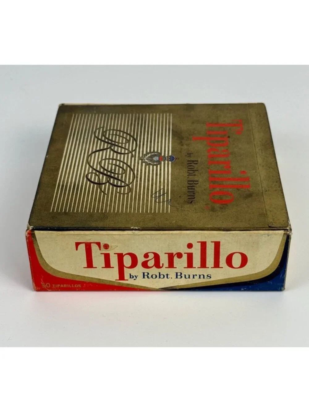 Vintage Tiparillo Cigar Box Square Cardboard Collectible Mid-Century